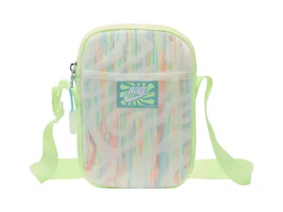 Pre-owned Nike Heritage Crossbody Small 1l Bag In Barely Volt/white/dusty Cactus