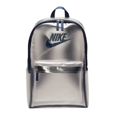 Pre-owned Nike Heritage Crystal Backpack 'clear/midnight Navy/midnight Navy' | Silver | Kid's Size Onesize