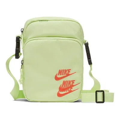 Nike Heritage Embroidered ""triple Logo"" Sling Bag 'light Lime Green'