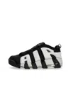 Nike Black & White Air More Uptempo Low Sneakers In Black/photon Dust/metallic Silver