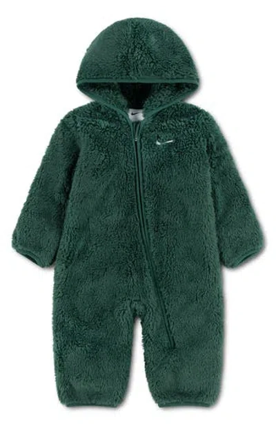 Nike Babies'  High Pile Fleece Convertible Coverall In Green