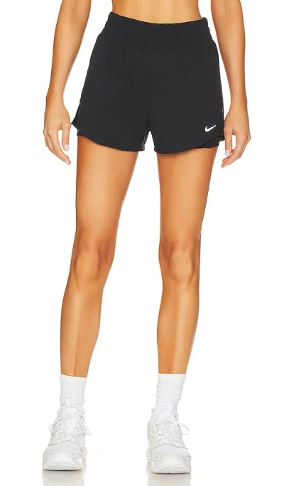 Nike High-rise 3-inch 2-in-1 Shorts In Black & Reflective Silver
