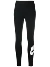 Nike Black Sportswear Essential Leggings In Black