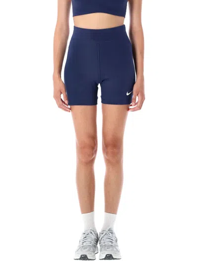 Nike High Waist Mini Biker Shorts For Women In Blue