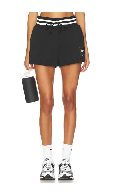 Nike High-waisted 2 Graphic Shorts In Black