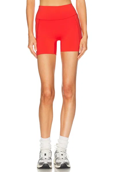 Nike High Waisted 5 Biker Short In Red