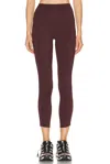 Nike High Waisted 7/8 Legging In Burgundy