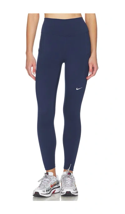 Nike High Waisted 7/8 Leggings In Blue