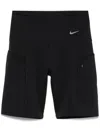Nike Dri-fit Firm Support High Waist Biker Shorts In Black
