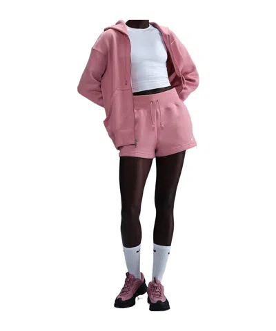 Nike High-waisted Loose Shorts In Elemental Pink/sail 