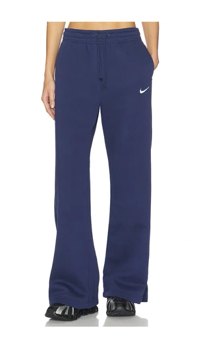Nike High Waisted Pant In Blue