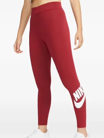 Nike High-waisted "red" Leggings In 红色