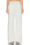 Nike High Waisted Wide Leg Cozy Fleece Pant In White