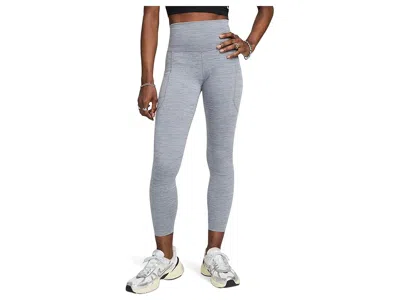 Nike High-waisted 7/8 Leggings With Pockets In Gray