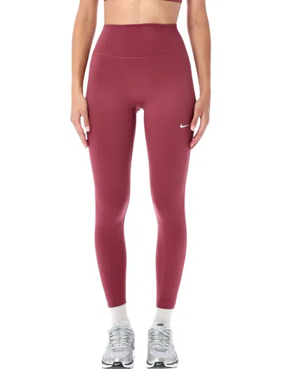 Nike High-waisted 7/8 Seamless Front Dri-fit Leggings With Smartphone Pocket In Smoke Pink