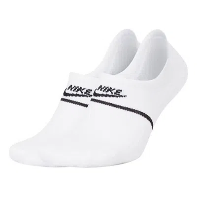 Nike Home Sweat Absorbing Breathable Casual Boat Socks 2 Pairs White