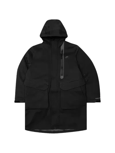Nike Hooded Coat In Black
