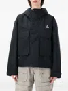 Nike Hooded Flap-pocket Jacket In Black