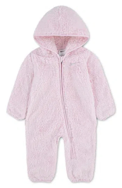 Nike Babies'  Hooded Fleece Bunting In Pink