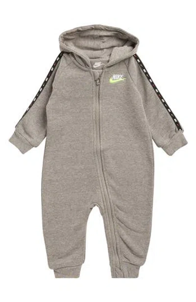 Nike Babies'  Hooded Fleece Jumpsuit In Brown