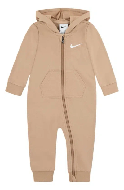 Nike Essentials Hooded Coverall Baby Coverall In Hemp