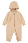 Nike Essentials Hooded Coverall Baby Coverall In Brown