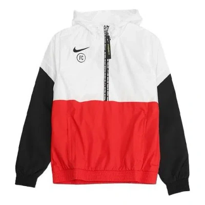 Nike Hooded Half Zipper Splicing Pullover Sports Jacket Multicolor