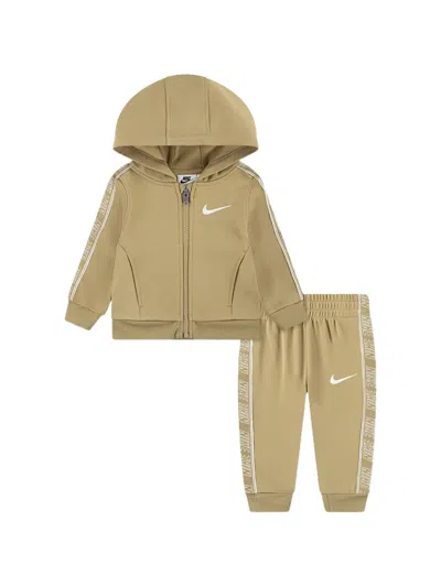 Nike Babies' Hooded Logo-embroidery Tracksuit Set (set Of Two) In Neutral