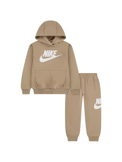 Nike Kids' Hooded Logo-print Tracksuit Set (set Of Two) In Neutral