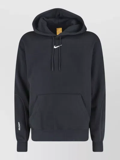 Nike Hooded Sweatshirt Relaxed Fit Drawstring Front Pocket In Blue