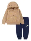 Nike Kids Nsw Aop Fleece Tracksuit In Neutrals