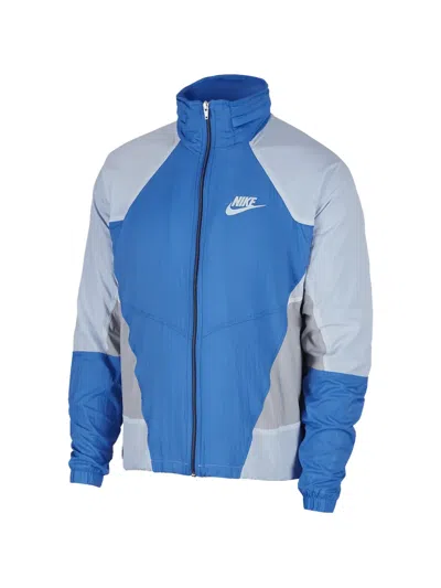 Nike Hooded Woven Zip-up Jacket In Blue