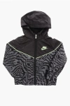 Nike Hooded Zebra-print Jacket Glow In The Dark