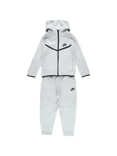 Nike Kids' Hooded Zip Tracksuit In Gray