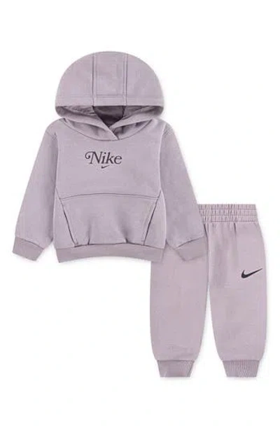 Nike Babies'  Hoodie & Joggers Set In Purple