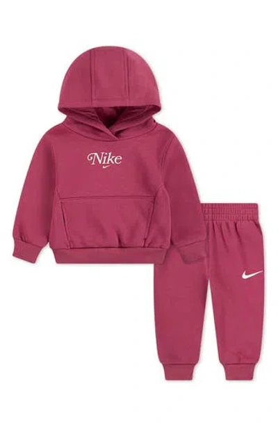 Nike Babies'  Hoodie & Joggers Set In Pink