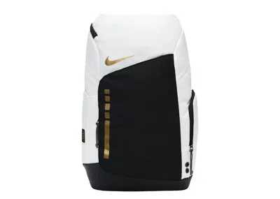 Pre-owned Nike Hoops Elite 32l Backpack In White/black