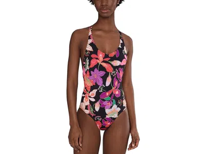 Nike Hot House Floral Scoop Neck One Piece In Pink