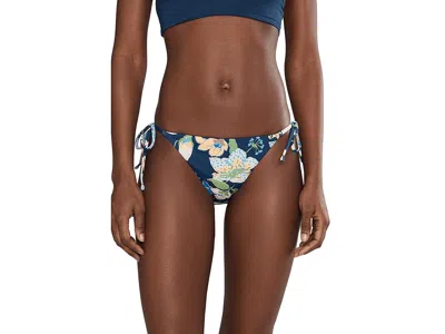Nike Hot House Floral Tie String Bikni Bottom In Blue