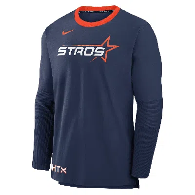 Nike Houston Astros Authentic Collection City Connect Player  Men's Dri-fit Mlb Pullover Jacket In Blue