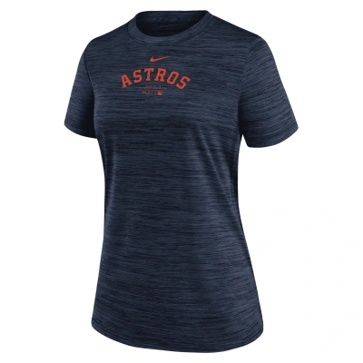 Nike Houston Astros Authentic Collection Practice Velocity  Women's Dri-fit Mlb T-shirt In Blue