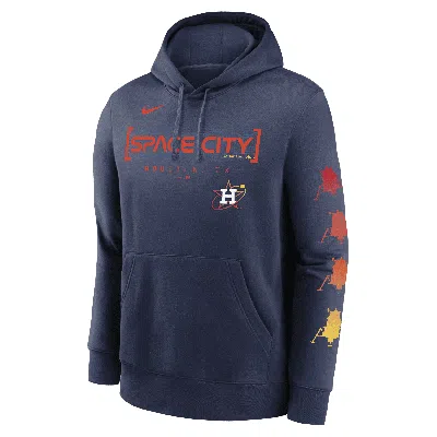 Nike Houston Astros City Connect Club Menâs  Men's Mlb Pullover Hoodie In Blue