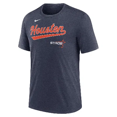 Nike Heather Navy Houston Astros 2025 City Connect Tri-blend T-shirt In Blue