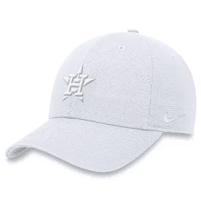 Nike Houston Astros Club  Men's Mlb Adjustable Hat In White
