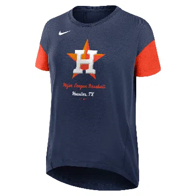 Nike Houston Astros Flowy Womenâs  Women's Dri-fit Mlb T-shirt In Blue