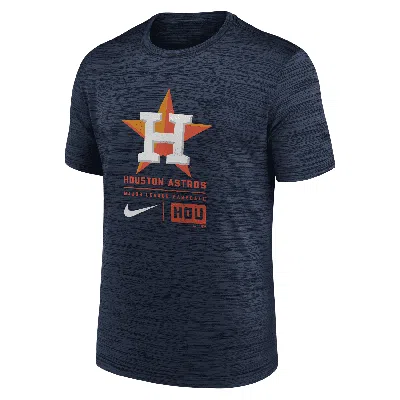 Nike Houston Astros Large Logo Velocity  Men's Mlb T-shirt In Blue