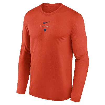 Nike Houston Astros Large Swoosh Back Legend  Men's Dri-fit Mlb T-shirt In Orange