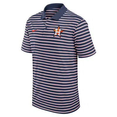 Nike Houston Astros Striped Victory  Men's Dri-fit Mlb Polo In Blue