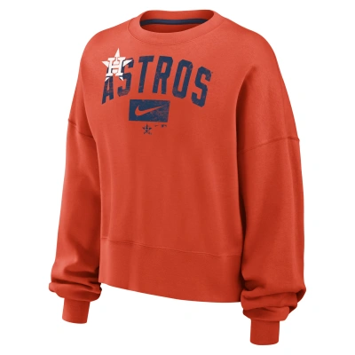 Nike Houston Astros Team  Women's Mlb Pullover Sweatshirt In Orange