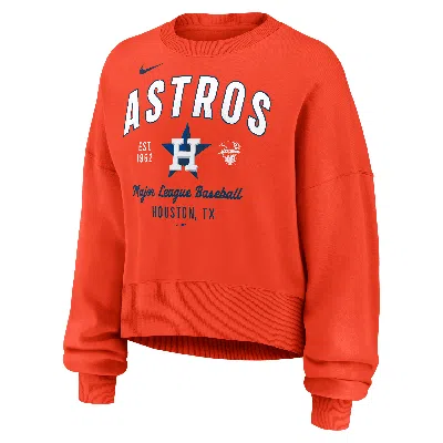 Nike Houston Astros  Women's Mlb Pullover Crew In Orange